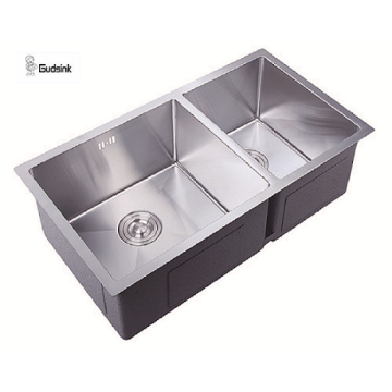 undermount handmade double bowl stainless steel kitchen sink